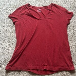 Banana Republic Orange V-Neck Short Sleeve (Size: Medium)